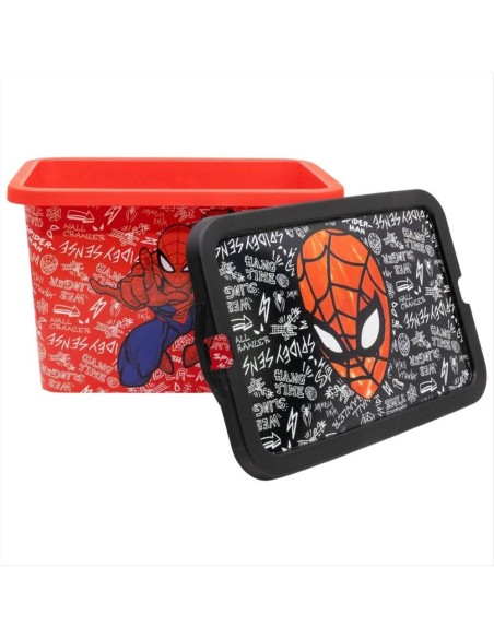 Scatola Spiderman 7 L contenitore plastica con coperchio