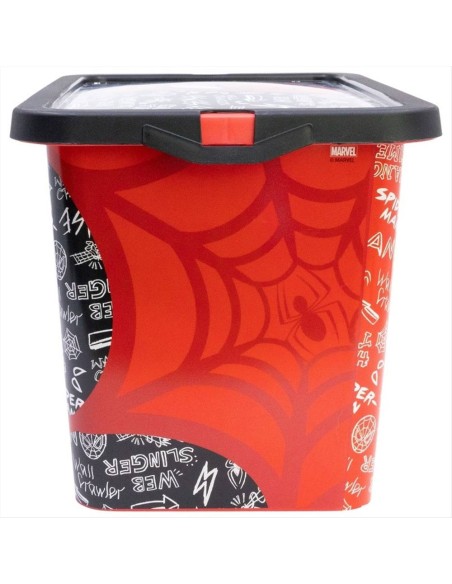 Scatola Spiderman 7 L contenitore plastica con coperchio