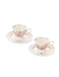 Tazzina con piattino 90ml Fiorirà Nuvole di Stoffa - Singola o Set da 