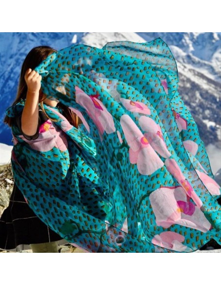 Foulard Pareo Balade ORCHID Blu 💙 | Diamante Rosa