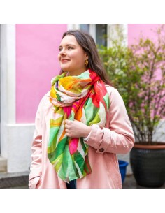 Foulard Pareo Balade TULIPES 🌷| Diamante Rosa 2