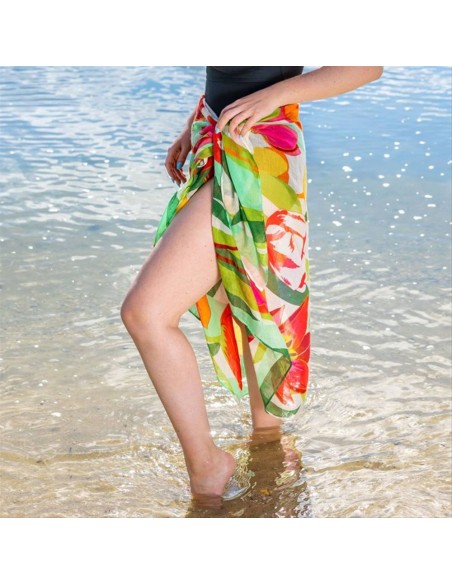 Foulard Pareo Balade TULIPES 🌷| Diamante Rosa