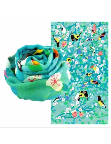 Foulard Pareo Balade BIRD 🐦| Diamante rosa