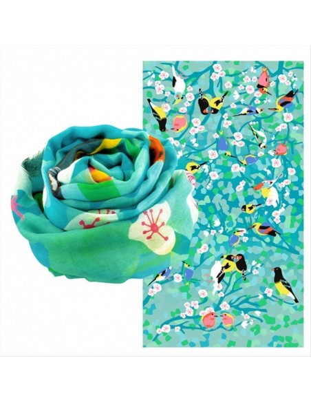 Foulard Pareo Balade BIRD 🐦| Diamante rosa