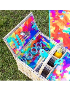 Cestino da Picnic PALETTE 🧺  per 4 Persone | Diamante Rosa 2