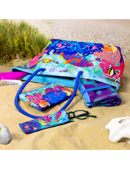 Borsa da Mare TULIPES 🌷 2 Misure - Stile Floreale e Spazio Extra | Py