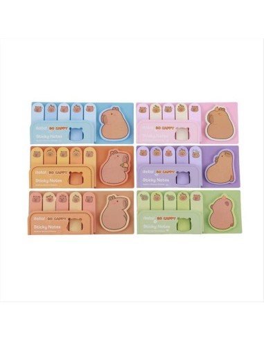 Set sticky notes e tabs Capybara kawaii 6 modelli