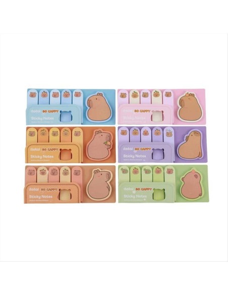 Set sticky notes e tabs Capybara kawaii 6 modelli