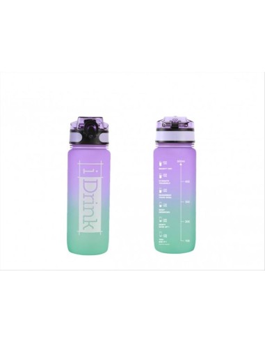 Borraccia Motivazionale in Tritan 750ml Viola e Verde Acqua 💧 Con Tac
