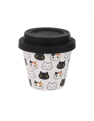 Tazzina da caffè con tappo silicone 90 ml - Cat