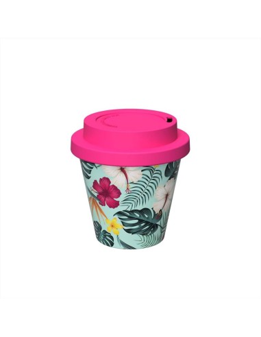 Tazzina da caffè con tappo silicone 90 ml - Tropical vibes