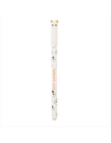 iTOTAL Penna cancellabile con tappo GATTO ARANCIONE