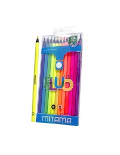 Pastelli Tondi Fluo Laccati Mitama 12pz con Mina 3.3mm 🎨 2