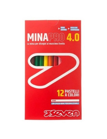Pastelli Seven Mina PRO 4.0 ✏️🌈 | Scatola 12 Colori Brillanti