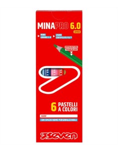 Pastelli Seven Mina PRO 6.0 - Scatola 6 colori