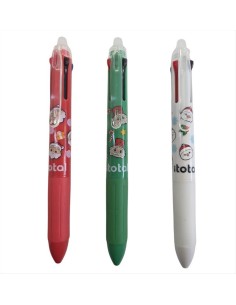 Penna 4 Colori XMAS 🎄✨ Babbo Natale, Schiaccianoci, Pupazzo di Neve