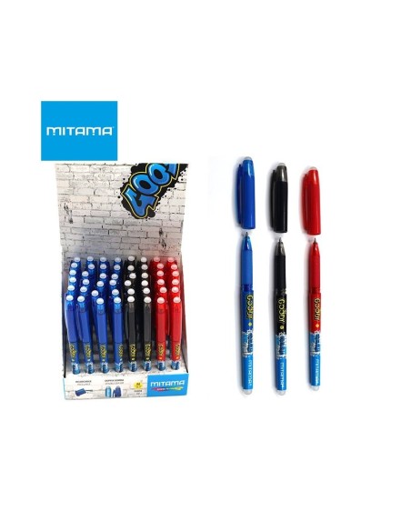 Penna Cancellabile Ricaricabile Goody Mitama – Punta 0.7mm, Blu Nera R