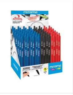 Penna a Scatto Speed 3 Comfort Mitama – Ultrascorrevole, Lunga Durata,