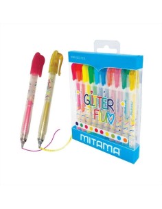 Mini Penne Gel Glitter e Fluo Mitama 🖊️ Set 10 Colori Neon | Diamante