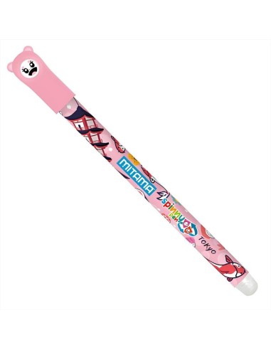 Penna Cancellabile Spinny TOKYO Mitama 🎌 | Gel Blu 0,7mm con Animalet