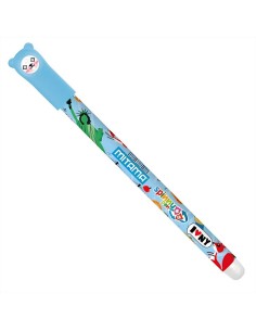 Penna Cancellabile Spinny NEW YORK Mitama 🗽 | Gel Blu 0,7mm con Anima