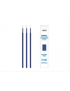 Ricariche per Penne Cancellabili iTotal – 3pz Inchiostro Blu 🔵