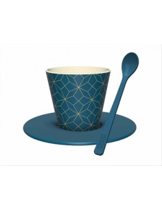 Set Tazzina Espresso Polygon 90ml con Cucchiaino iTotal